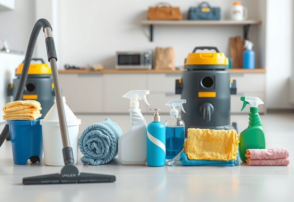 Professional cleaning equipment in use
