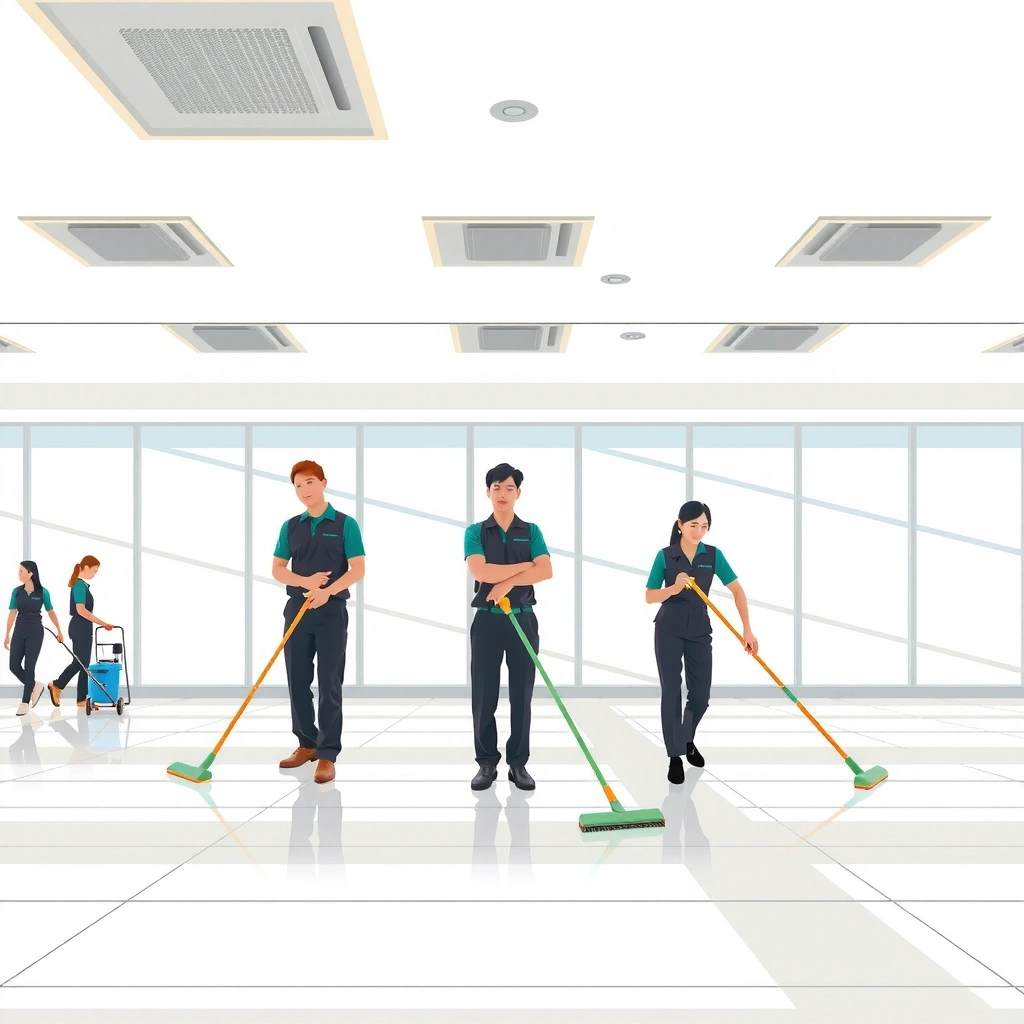 Professional cleaning service in action